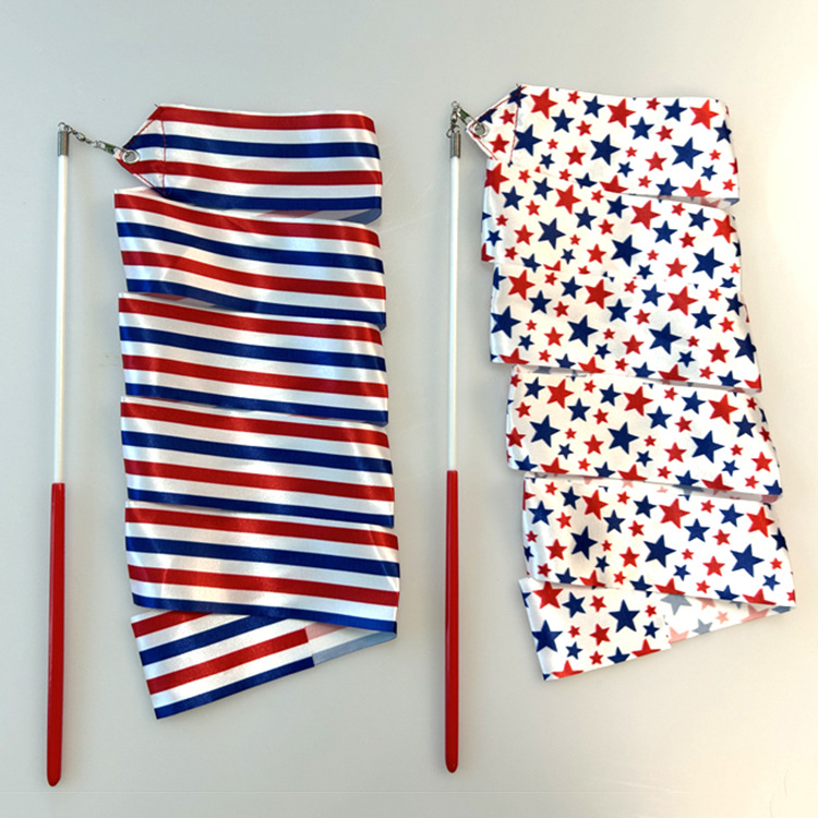 Rhythmic Gymnastics Ribbon 4M6M2M Performance Ribbon Streamer Ribbon Dance Props Sports Cross-Border Export Wholesale