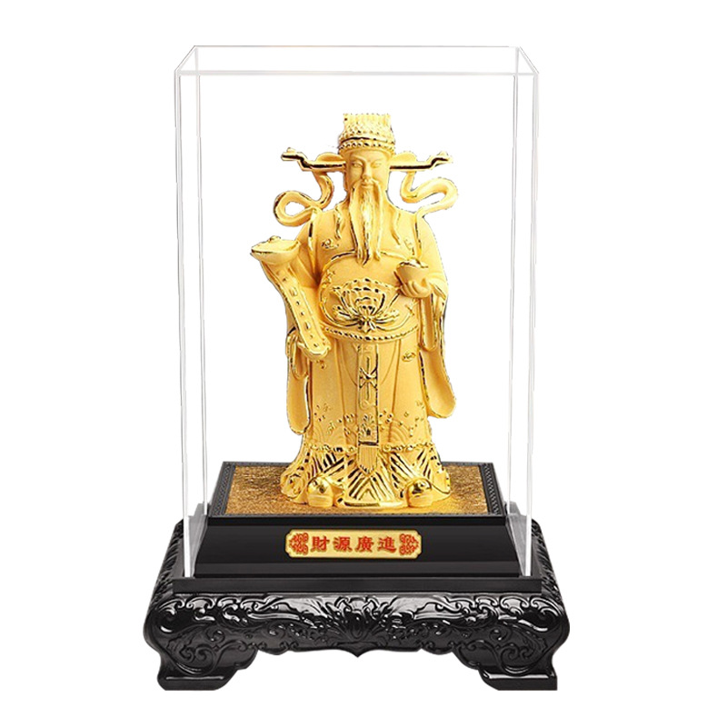 Factory wholesale cashmere sand gold God of Wealth ornaments business will sell gold God of Wealth lucky arts and crafts activities opening gifts