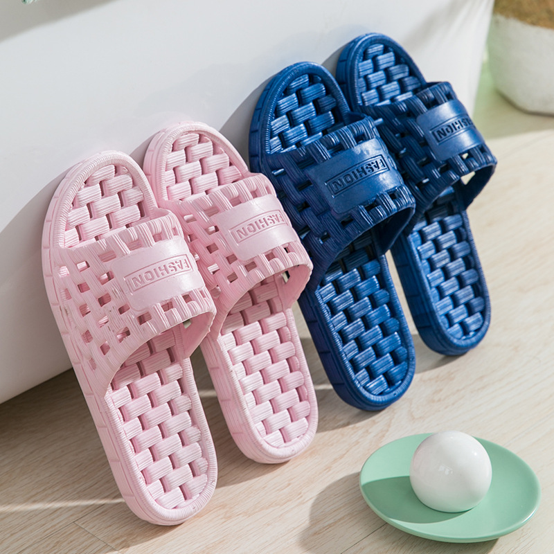 Bathroom slippers women and men wholesale non-slip thick-soled soft bottom explosions leaking shoes toilet bathroom hotel draining bathhouse