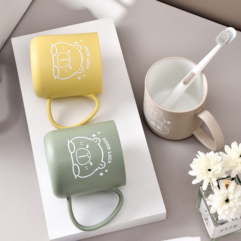 Креативная чаша с медведем Гуанхуа, чаша с круглым дном, большая чаша для полоскания рта, общежитие, милая чаша для зубной щетки