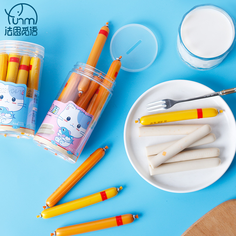 Fasimiyu Original Corn and Shrimp Flavor Cheese Flavor Deep Sea Fish Sausage 10-Pack Snack 150g Multi-Flavor Combination