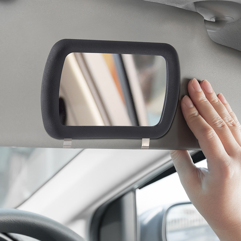 Car Sun Visor Makeup Mirror Car Co-Pilot Visor Vanity Mirror Car High-Definition Makeup Mirror Interior Supplies