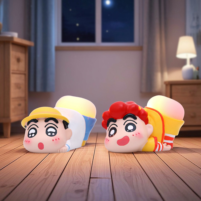 Crayon Shin-Chan Little Potato Butt Lamp Blind Box Creative Desktop Ornament Atmosphere Lamp Decoration Cartoon Doll Toy