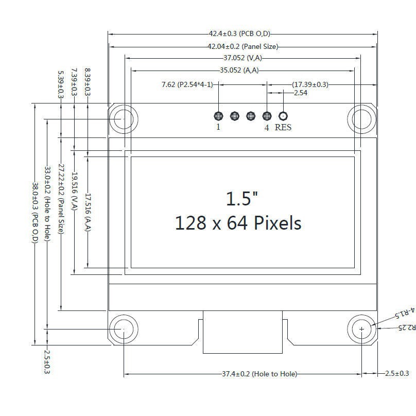 WhIte 1.5InCh OLED DIsplay Module 128x64 Dot MatrIx I2C SerIal Port for Arduino and Tree Mold