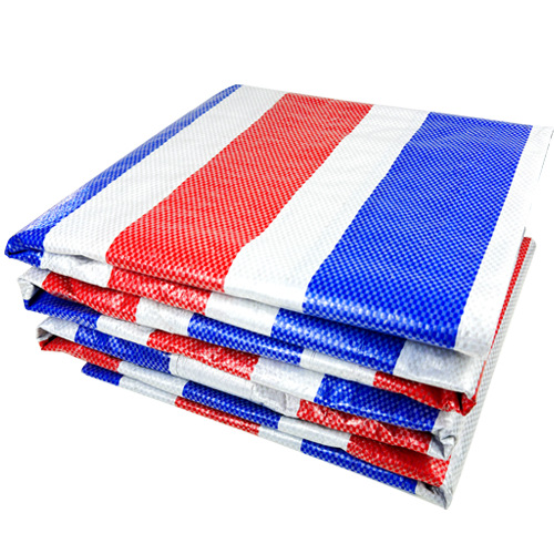 塑料防雨篷布100g克彩条布货场盖布三色工程装修防尘防水雨布批发