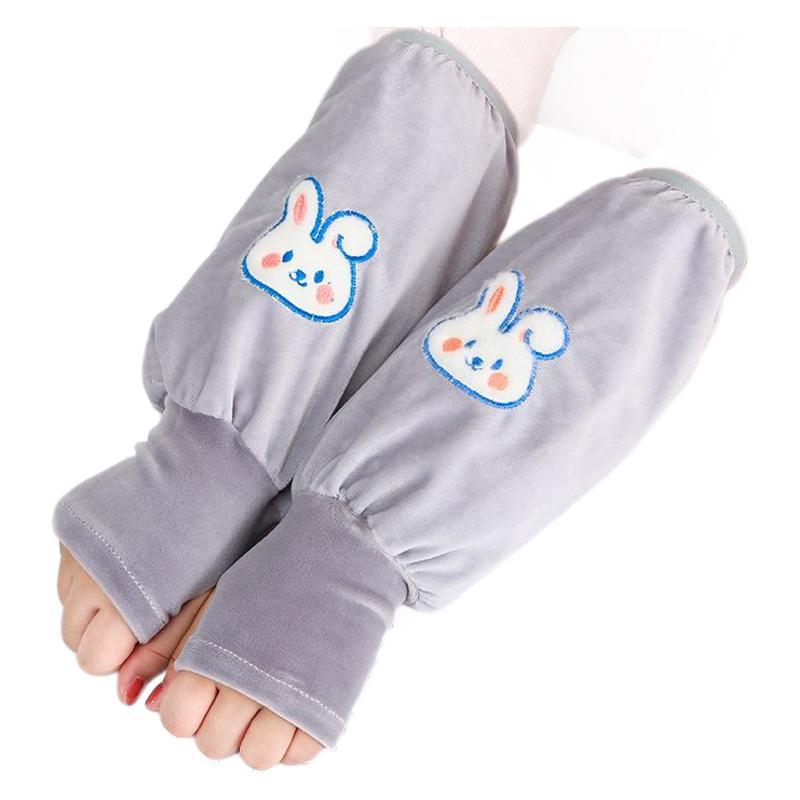 Winter New Children's Two-in-One Sleeve Cute Warm Hand Sleeve Children's Adult Anti-Dirty Student Writing Sleeve Long