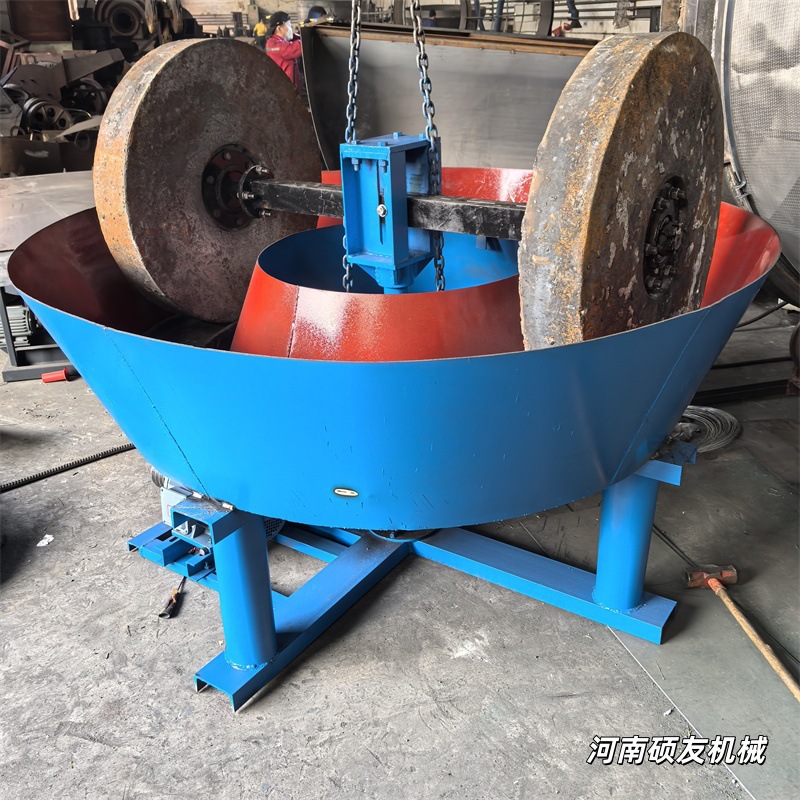 Small Miners Choose Mercury-Mixed Gold Grinding Machine, Wet Grinding Machine, Wheel Grinding Machine, Barite Mineral Grinding Double-Wheel Gold Grinding Machine