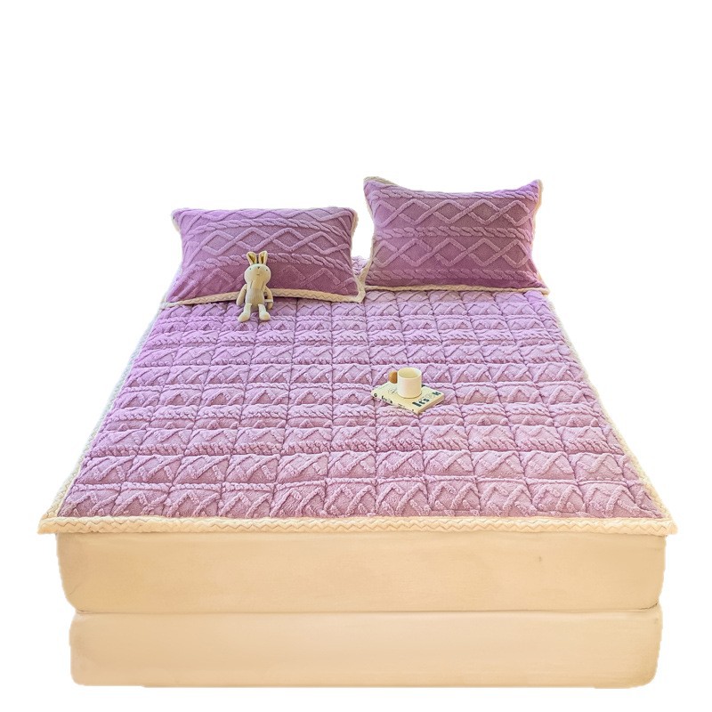 Class a Thickeneded Milk Velvet Soft Mattress Autumn and Winter Taffeta Mattress Warm Taffeta Mattress Student Dormitory Delivery