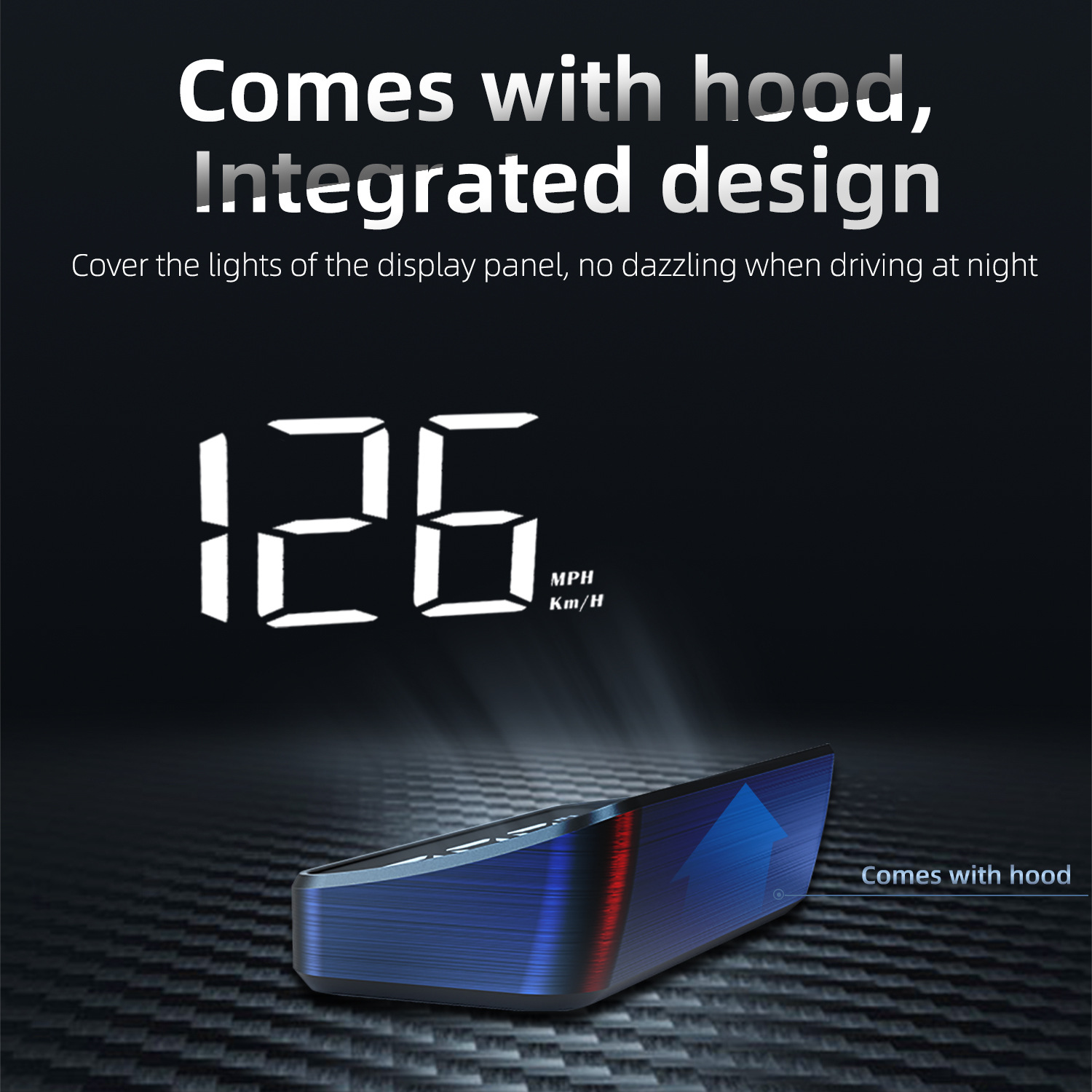 Cross-Border New M2 Car Hud Head-Up Display Hd Gps Speedometer Car Speed Display Kmh/Mph Hot Model