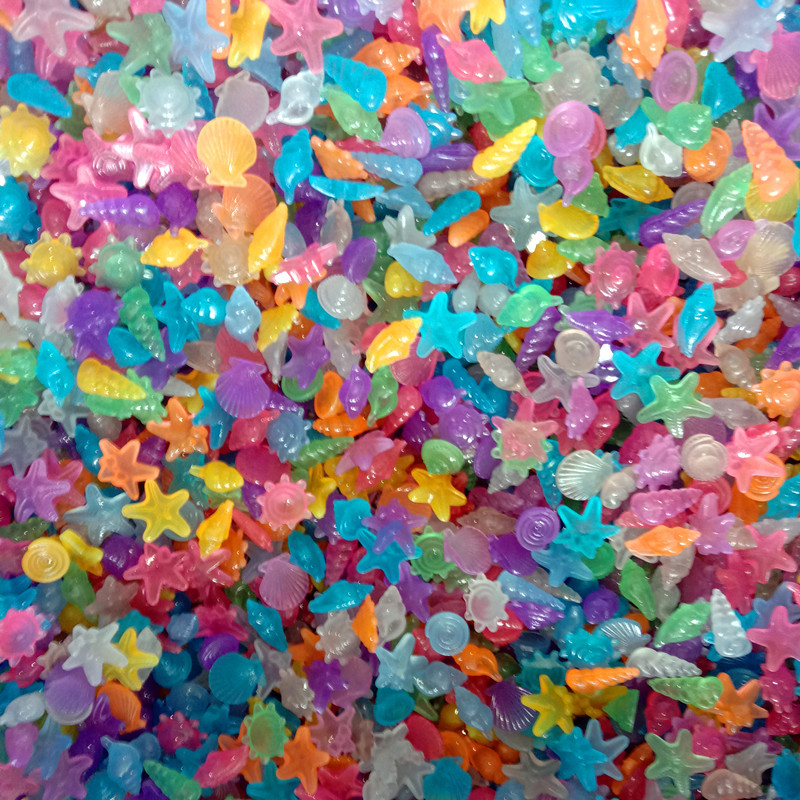 1.5g Fluorescent Marine Life Luminous Conch Shell Fish Tank Aquascaping 2cm Small Marine Stone Luminous Stone