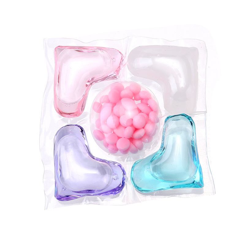 Five-in-One Concentrated Instant Peach Fragrance Lasting Fragrance, Color Protection, Softness, Bacteria Washing, Strong Decontamination, Laundry Beads