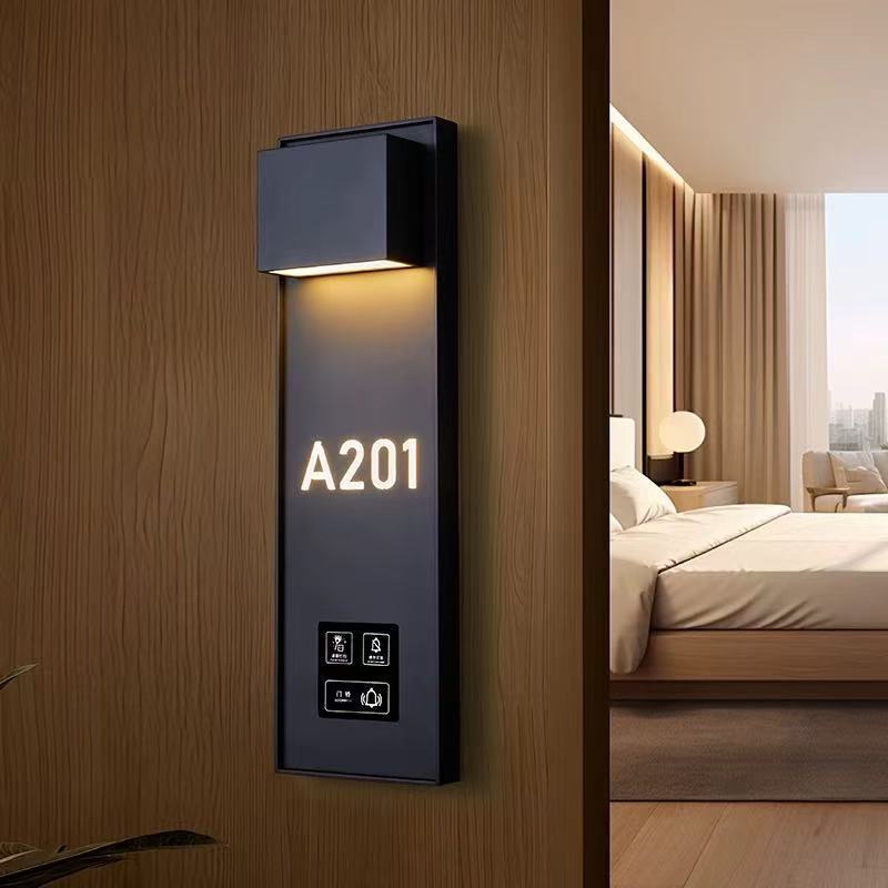 Stainless Steel Door Number Hotel Door Display Led Light Simple Hotel Door Number Ktv Room Box Door Number