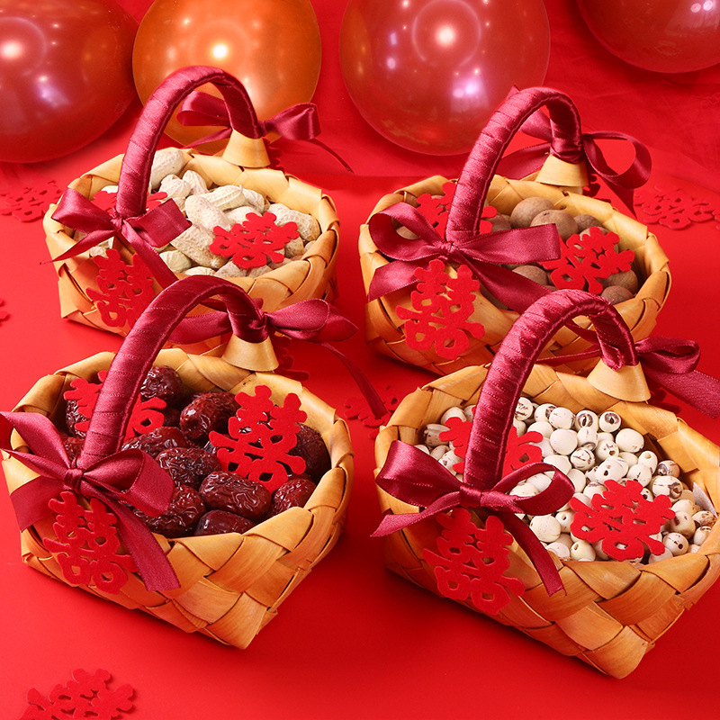 Early Childbirth Basket Basket Wedding Supplies Daquan Press Bed Ornaments Wedding Basket Wedding Room Layout Mold Dried Fruit Tray