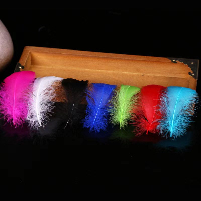 36 Color Factory wholesale small floating small feather high quality supply dyed Swan hair DIY color feather jewelry