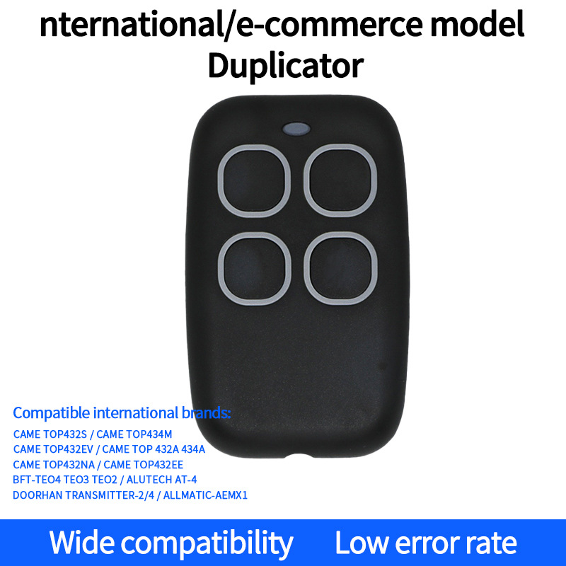 Fifth Generation New Cloning 433 Remote Control for Garage Rolling Shutter Doors, Non-Standard Code Duplication, Smart Alarm