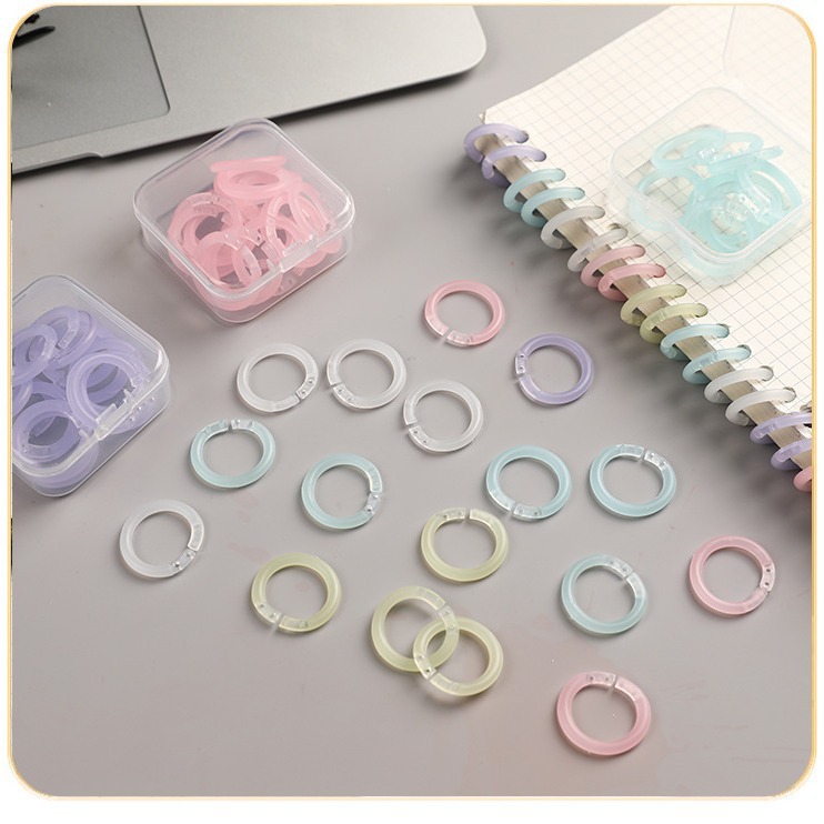 Factory direct sale transparent color ring ring ring ring removable plastic hand account document binding binder