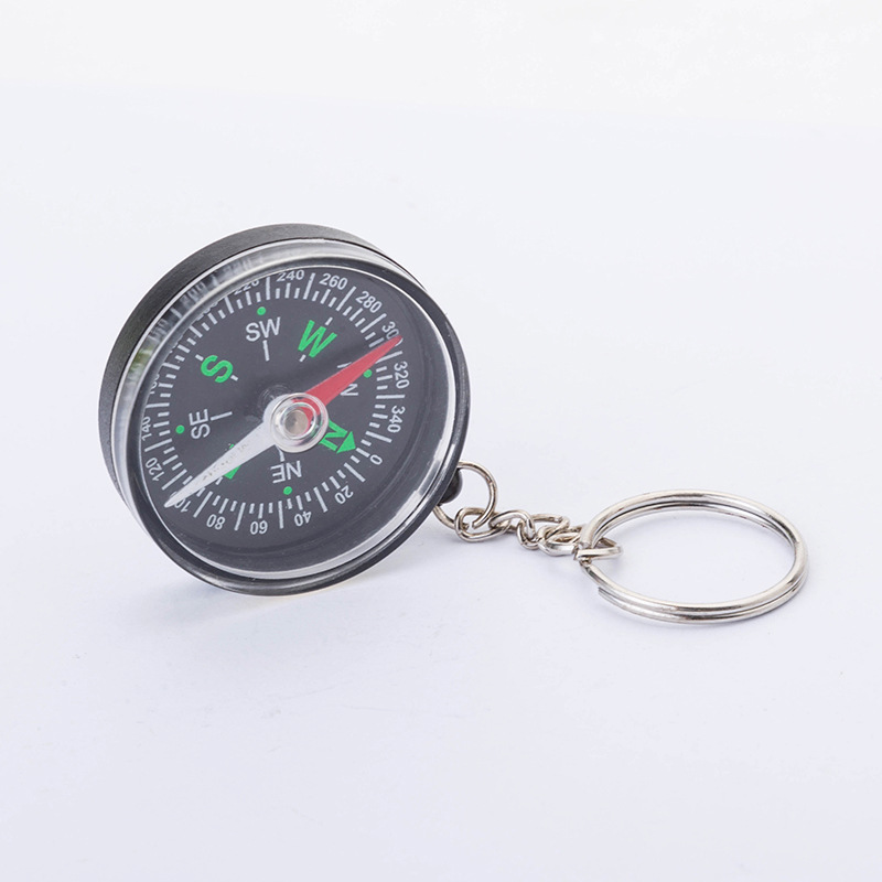 Professional manufacturers supply outside diameter 40mm compass keychain compass keychain 40mm compass
