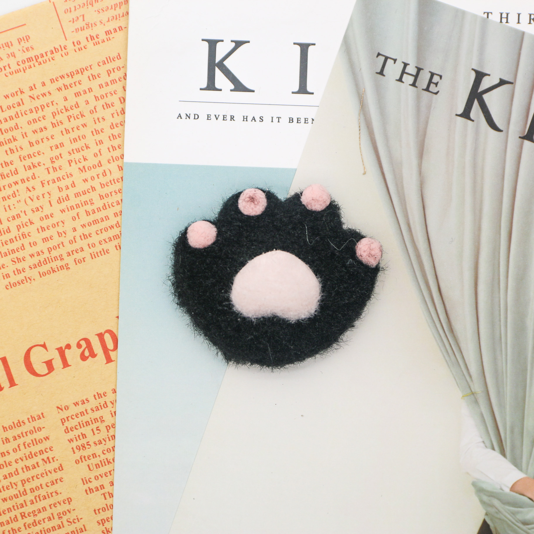 Plush Cat Paw Without Clip Cartoon Bear Paw DIY Accessories Scarf Hat Hairpin Material Super Soft Short Plush