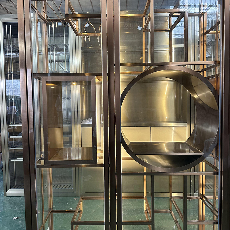 Bar Curved Glass Wine Rack High-End White Wine Cabinet Foreign Wine Red Wine Display Cabinet Stainless Steel Wine Cabinet Display Cabinet