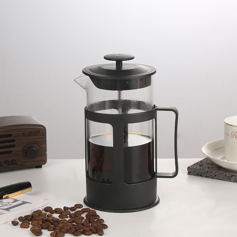 American Coffee Pot Hand Filter Compressor Glass Tea Maker Milk Bubble Press Tea Pot Coffee Filter Pot