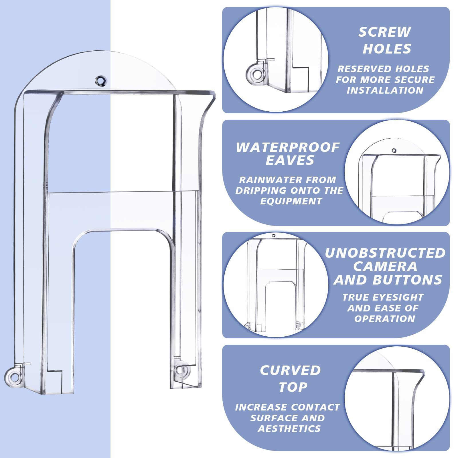Amazon New Doorbell Access Control Rain Cover Sunshade for Ring/Blink/google/Wyze Doorbell