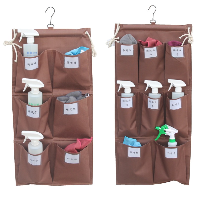 RV Cloth Car Cleaning Car Hand Push Work Car Storage Hanging Bag Cloth Bag Wine Service Car Tool Sorts Bag