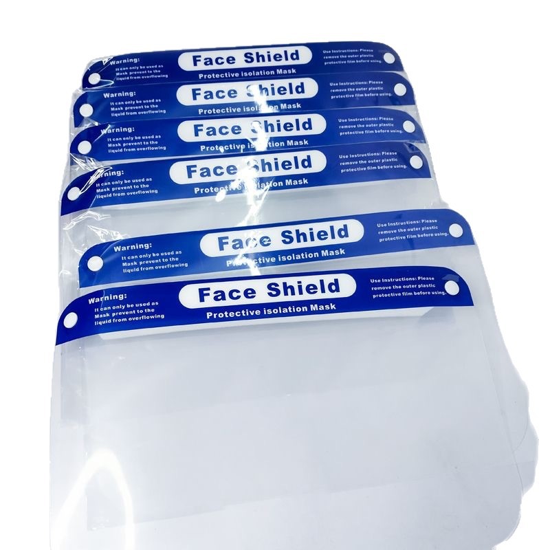 Factory Ready-Made Medical Face Shield Anti-Liquid Splash Head-Mounted High-Definition Pet Double-Sided Anti-Fog Transparent Mask