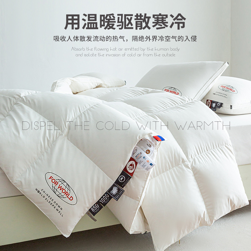 180-Count Pure Cotton 95% Goose down Quilt Winter Quilt 98% White Goose down Quilt Thick Quilt All-Cotton down Quilt Spring and Autumn Quilt Core