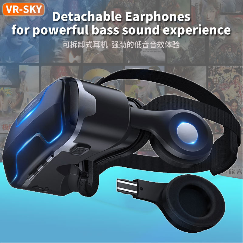 Vrshinecon Vr Glasses G02Ed Headphone Version 360 Panoramic Glasses Mobile Phone Vr Head-Mounted Hd