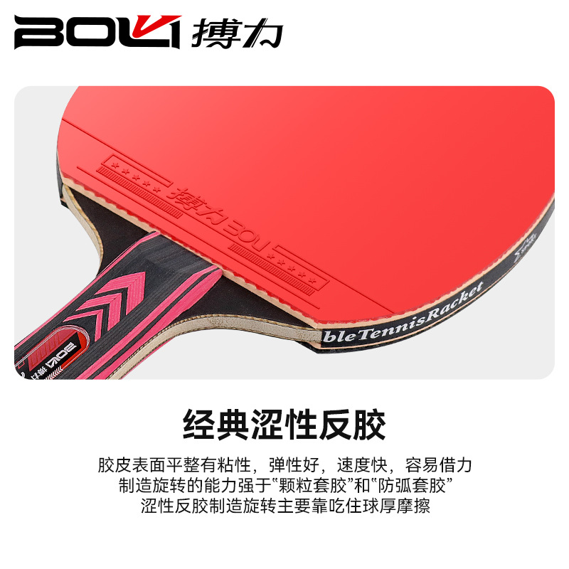 Bolitong Table Tennis Racket Double Racket for Beginners, Children and Adults, Star Professional Training Competition Horizontal and Vertical Table Tennis Set