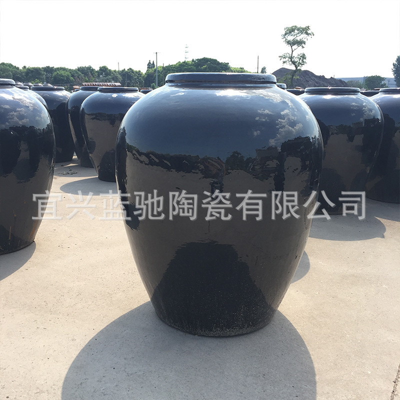 Preferential Grade A Yixing Thickened Black Glazed Wine Jar Earth Pottery Wine Jar Large Wine Jar Vinegar Jar Vinegar Jar