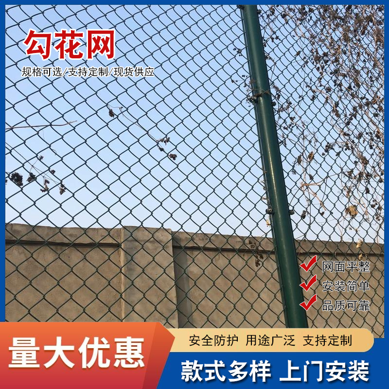 School Basketball Court Fence Net Indoor Badminton Court Plastic Coated Diamond Hook Mesh Football Stadium Guardrail Net