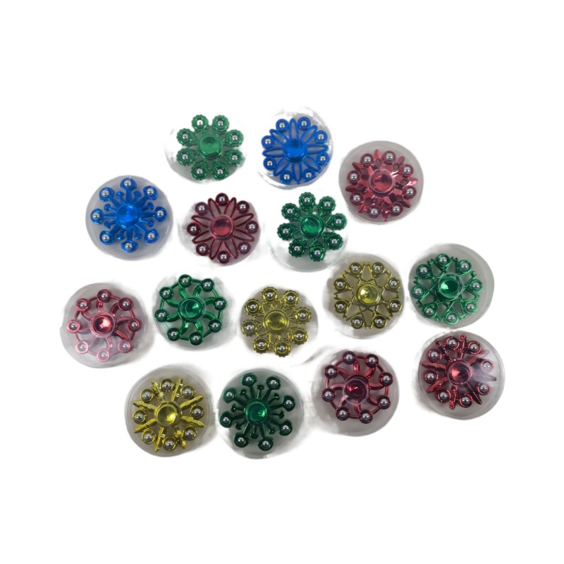 Factory direct supply electroplating colorful finger gyro steel ball gyro fingertip gyro children's palm toys stall toys