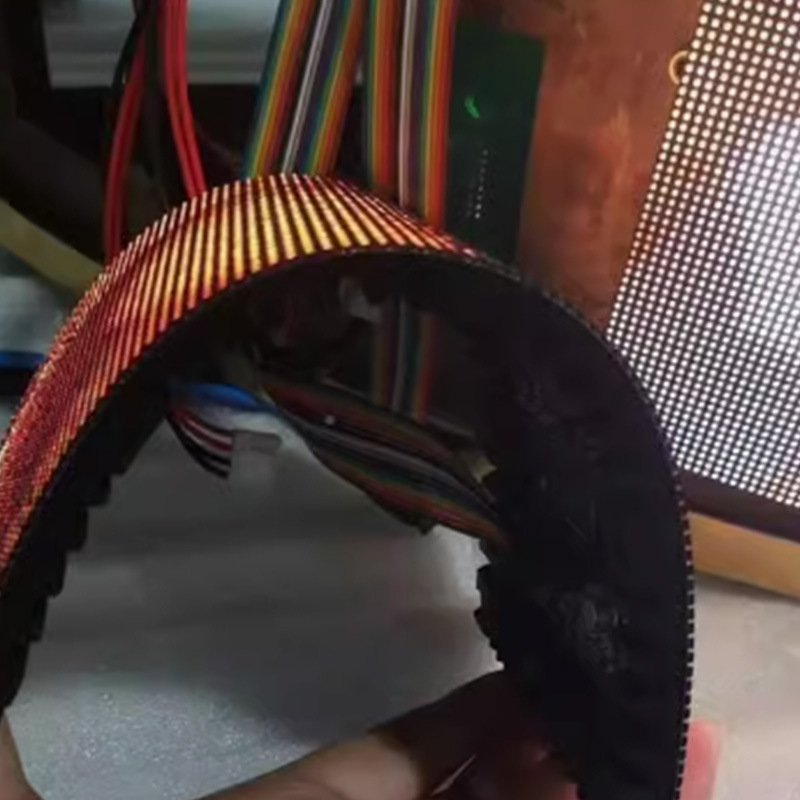 Suitable for Indoor Promotional Led Full-Color Display Soft Module Creative Flexible Curved Display Module Splicing