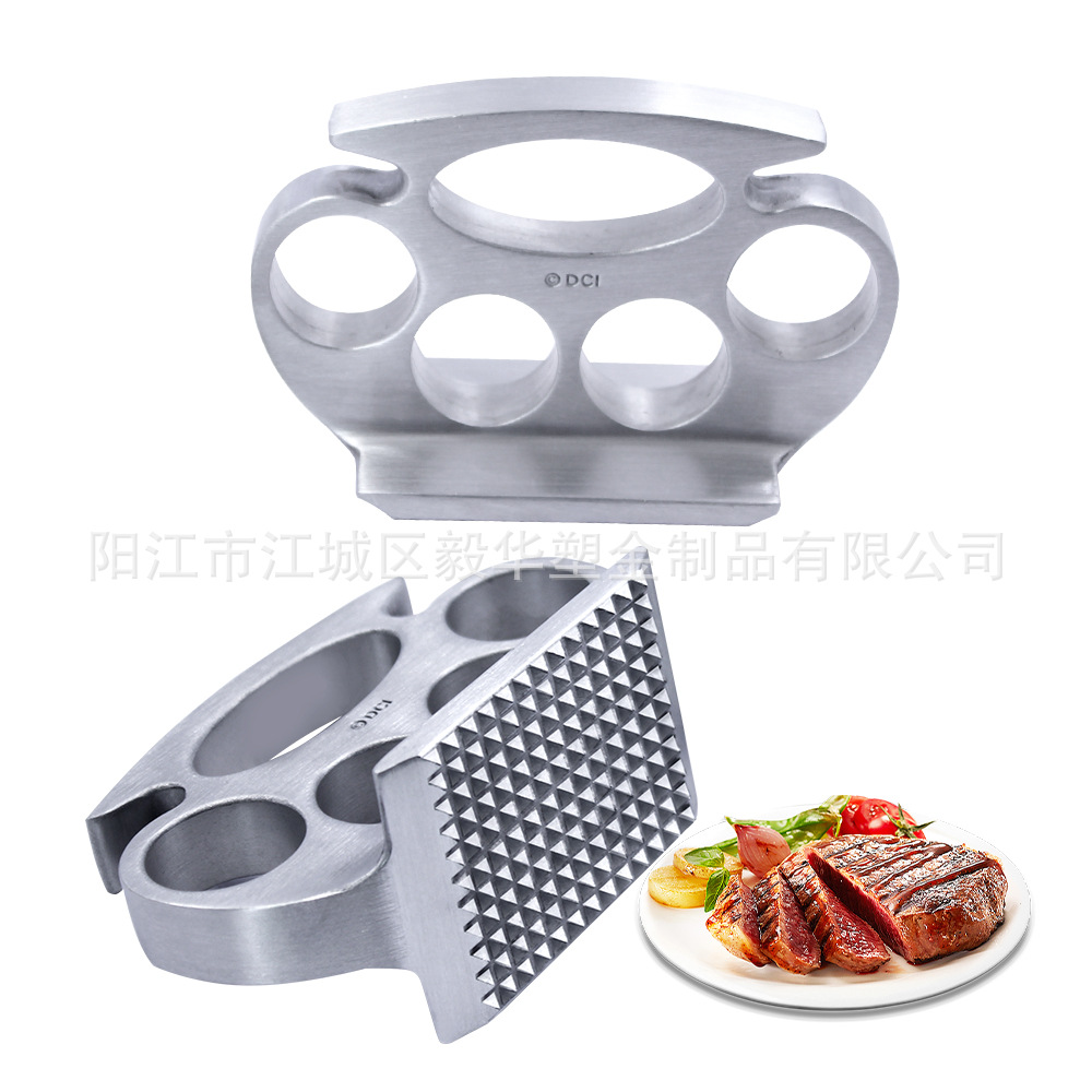 Cross-Border Exclusive Zinc-Aluminum Alloy Meat Tenderizer Creative Kitchen Gadget Meat Pounder Ring Tenderizer Meat Hammer