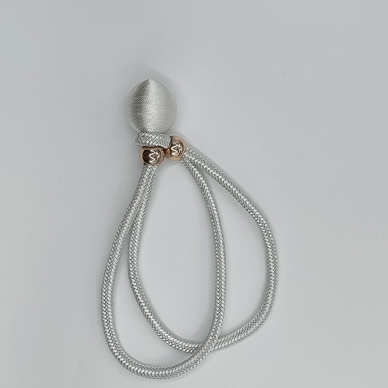 In stock wholesale simple style curtain strap woven portable pull-out adjustable size curtain buckle