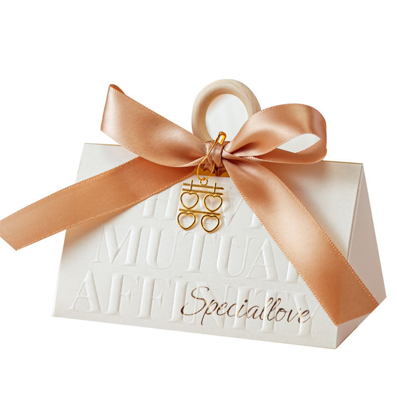 2023 Wedding Candy Box, Wedding High-End Satchel Candy Gift Box, Engagement Souvenir Triangle Box