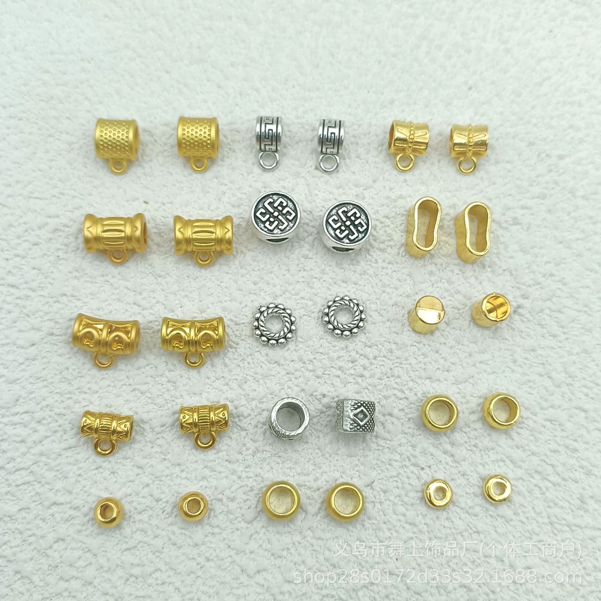 Цинковый сплав цветосохраняющие аксессуары браслет браслет один кулон трехходовой соединитель большая дырка бусина DIY аксессуары Иу полый дизайн