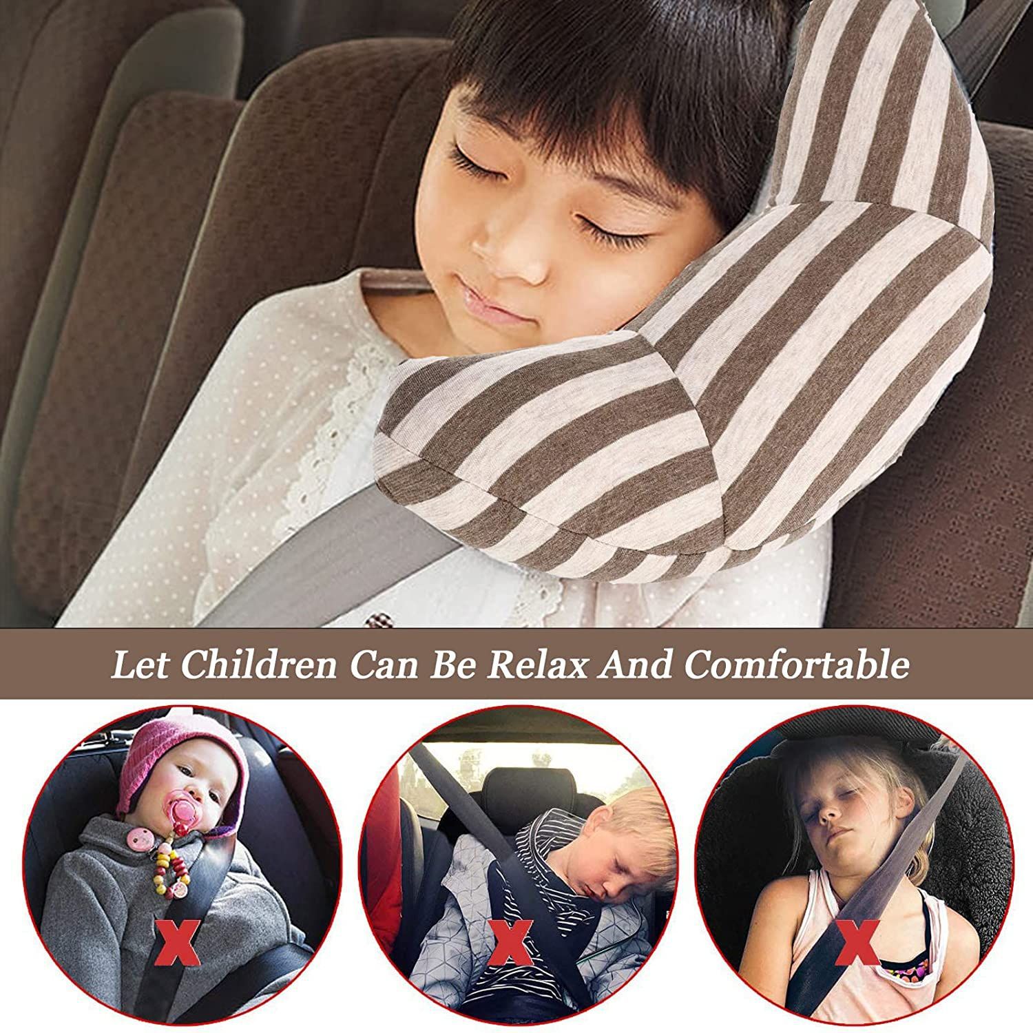 Foreign trade new cotton automotive products children's headrest seat belt pillow automotive products neck pillow gift