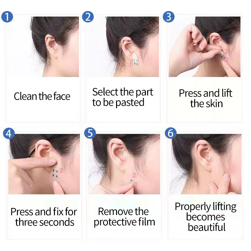 Cross-Border Facial Lifting Patch to Tighten Nasolabial Folds, Double Chin, Matte Transparent Traceless Face Slimming Patch for Small V Face