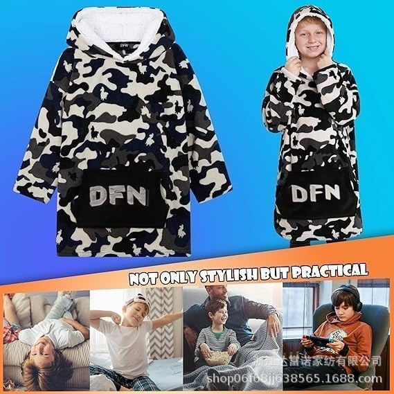 Lazy Clothes Blanket Hoodie for Boys, Teenagers, Lazy People, Wearable Blankets, Extra Long Lazy Clothes