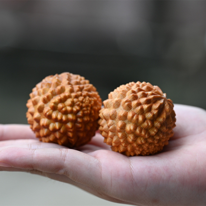 Authentic Taihang Thuja Handball, Aged Old Material, Durian Health Massage Ball, Fitness Ball for Middle-Aged and Elderly People, Gift to Elders