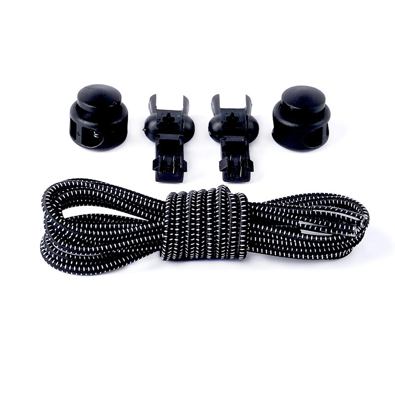Shoelaces Factory Color Elastic Band Round Spring Buckle Sports Band Elastic Free Lazy Shoelaces for Adults and Children
