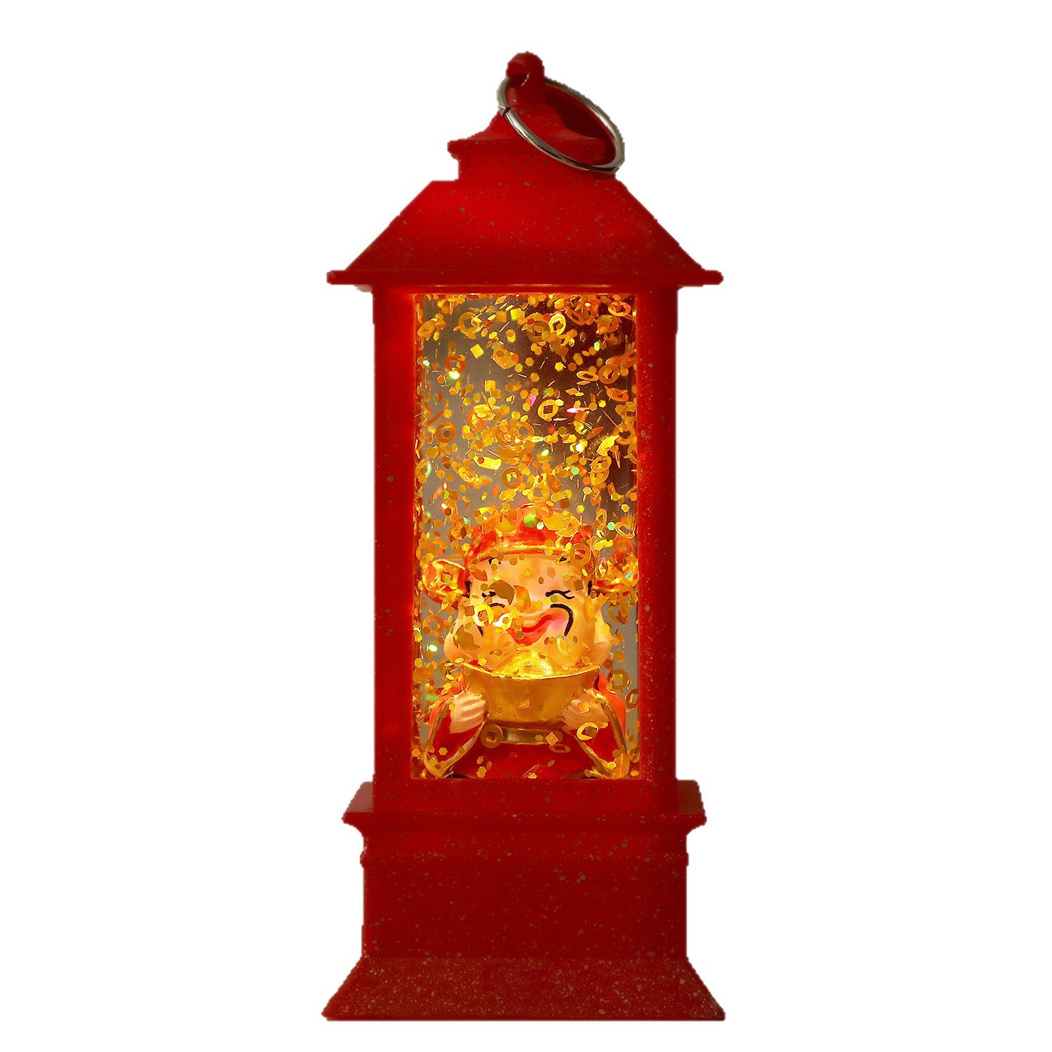 New Year's Gift Water-Filled Small Wind Lamp God of Wealth Atmosphere Night Light Desktop Ornaments New Year's Gift
