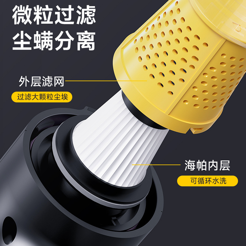 Cross-Border Car Vacuum Cleaner Green Light Dust Display Multi-Function High-Power Blowing and Suction Dual-Purpose Handheld Portable Dust Blower