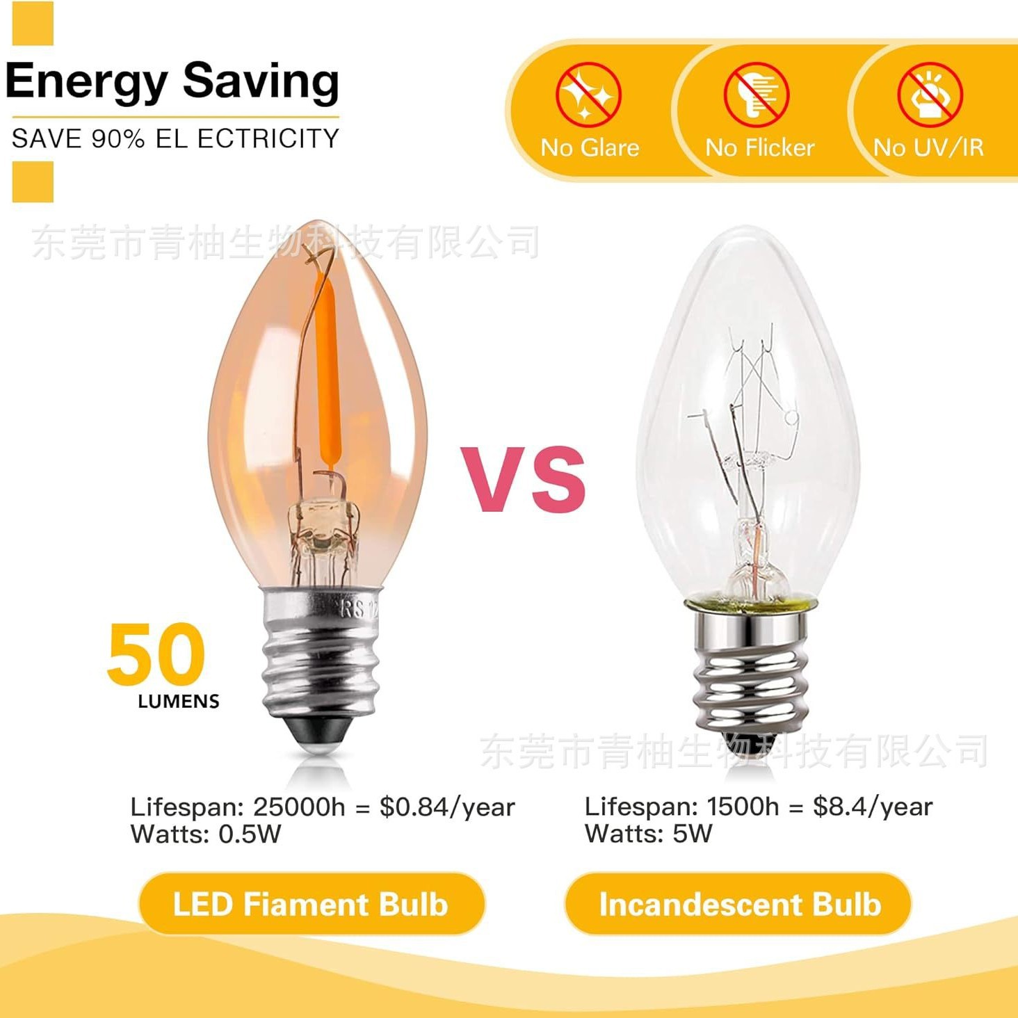 Аксессуары для лампы от блох C7E14 LED 220V 0.5W лампочка для ловушки от блох