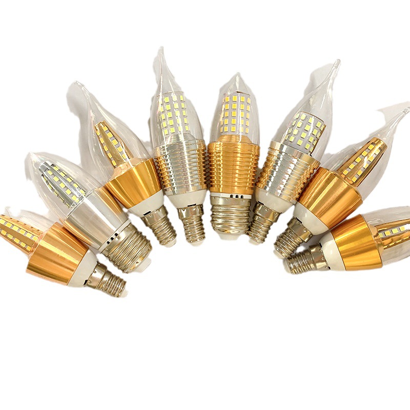 [Raily] Led Light Bulb Energy-Saving Lamp Tip Bulb Gypsophila Pointed Tail Candle Bulb E14/E27 Screw Socket