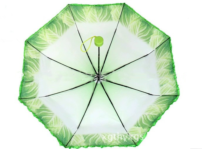30% Fold Creative Umbrella Cabbage Umbrella UV Resistant Small Fresh Design Ultra Light Folding Umbrella Photo Fashion Beautiful Umbrella