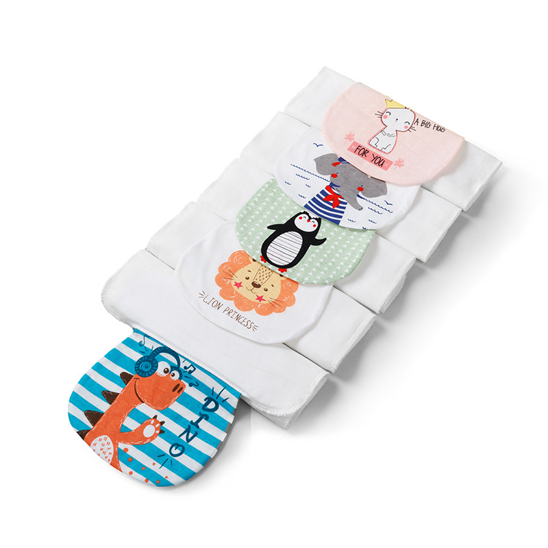 Kindergarten Baby Pure Cotton Sweat Towel Pad Sling Large and Medium Size Boys and Girls Kindergarten Sweat Towel Gauze Sweat Towel