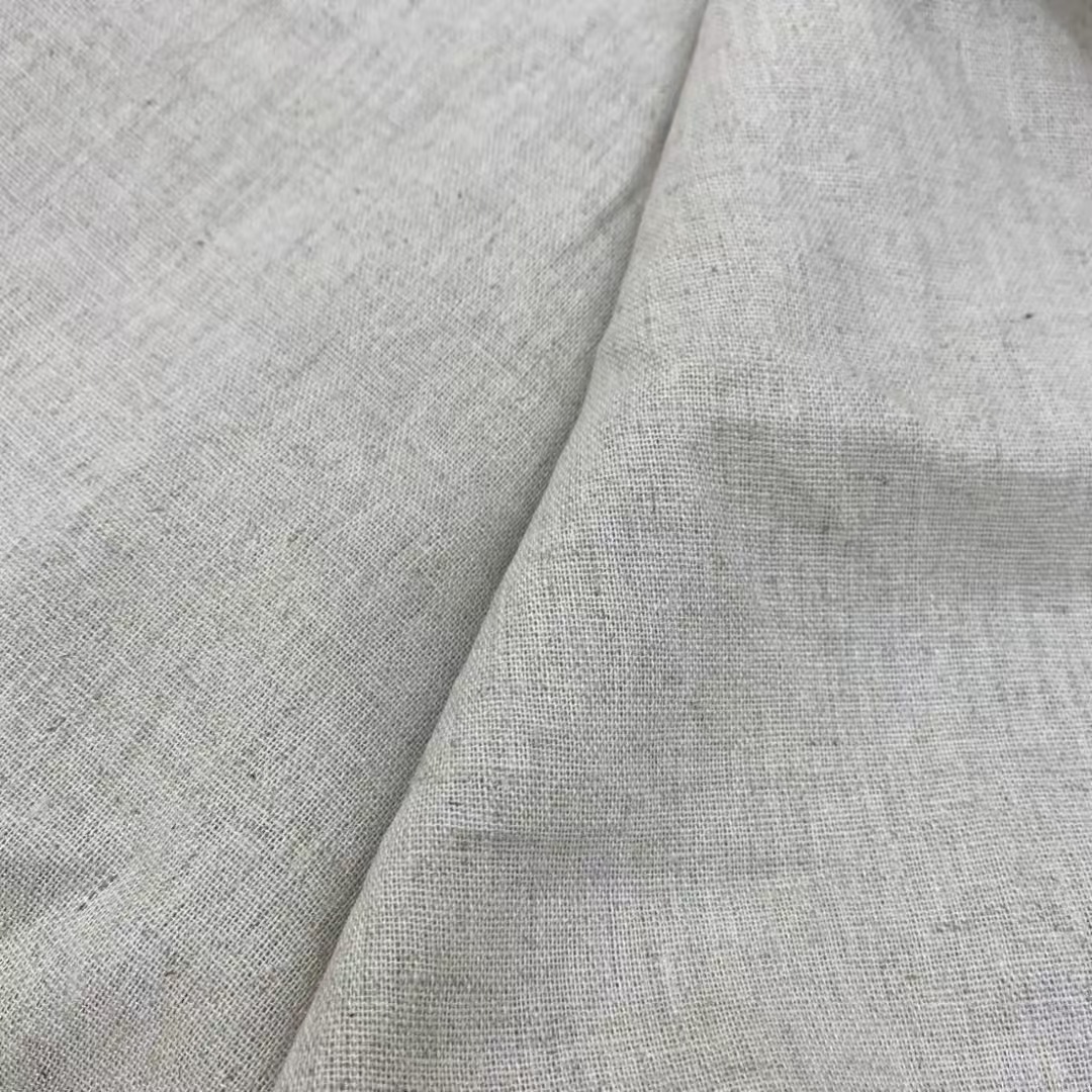 Linen Fabric 10 Count Linen Sticky Plain Woven Fabric Linen Rayon Interwoven Fabric Shirt Jacket Fabric